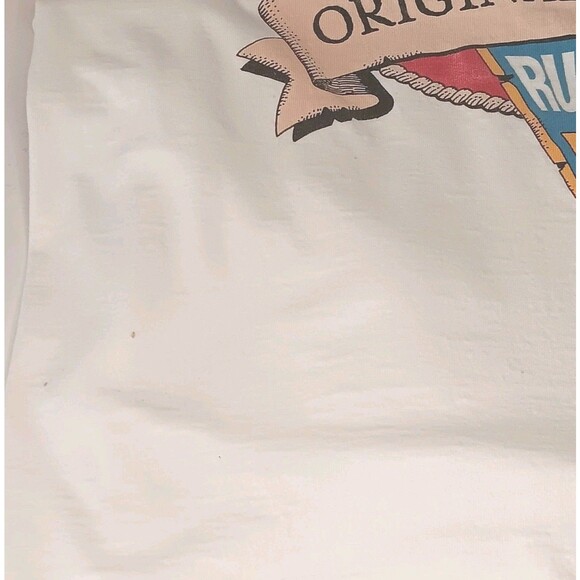 VTG Captain Morgan Original Spiced Rum T-Shirt Single Stitch Blue Red Size Large - Picture 14 of 16